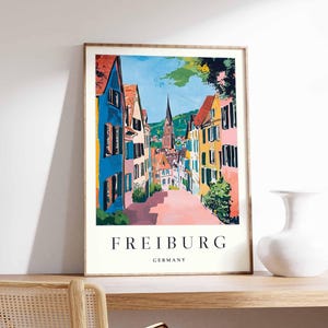Freiburg Poster, Germany Travel Print, German Decor, Europe Travel Poster, European Wall Art, Freiburg Gift, Freiburg Travel Poster