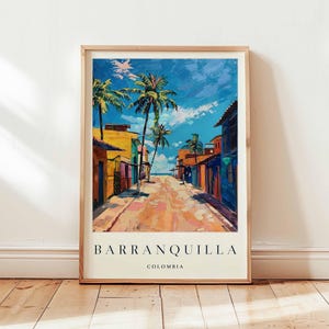 Barranquilla Poster, Colombia Travel Print, Caribbean Wall Art, Cityscape Decor, Colombia Travel Art, South America Print