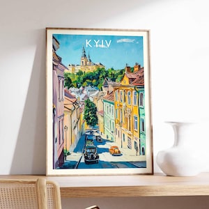 Kyiv Poster, Kyiv Ukraine Print, City Wall Art, Kyiv Decor, Kyiv Skyline Poster, Ukraine Print, Kyiv Art Print, Kyiv Travel Poster