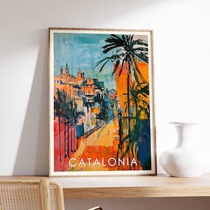 Catalonia Poster, Catalonia Print, Catalonia Wall Art, Spain Travel Poster, Catalonia Landscape Print, Catalonia Decor, Spanish Wall Art