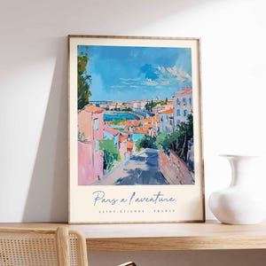 Saint Etienne Poster, France Travel Print, Industrial Heritage Print, France Cityscape Decor, Rhône-Alpes Region Art, France Travel Gift