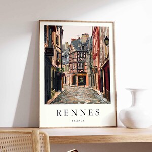 Rennes Poster, Rennes Travel Print, French Travel Poster, French Gift, European City Print, Rennes Art, Rennes Gift, France Travel Poster