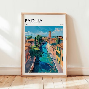 Padua Poster, Italien Druck, Europäische Wandkunst, Venezianisches Dekor, Padua Reise Geschenk, Stadtbild Druck, Italien Poster. Italien Reise Kunst