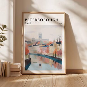 Peterborough Poster, UK Print, Peterborough Wall Art, Peterborough Decor, Peterborough Art Print, City Poster, Peterborough Photography
