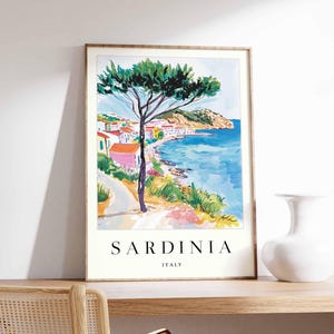 Sardinia Poster, Italy Poster, Sardinia Wall Art, Italian Print, Sardinia Print, Sardinia Decor, Italy Wall Art, Mediterranean Print