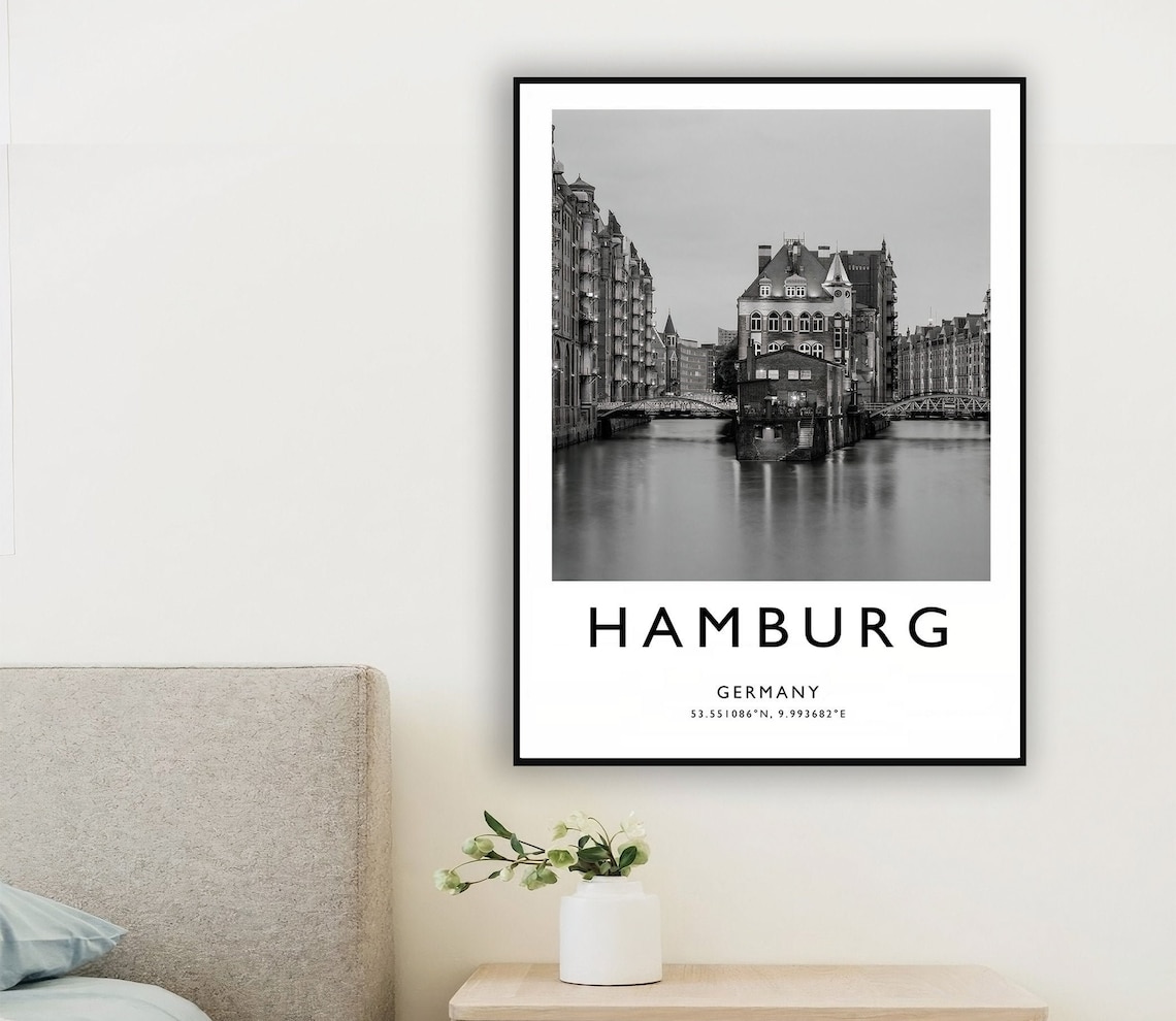 Hamburg Travel Print Hamburg Travel Poster Deutschland Etsy