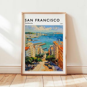 San Francisco Poster, California Travel Print, USA Wall Art, Golden Gate Bridge Decor, San Francisco Travel Gift, California Travel Art