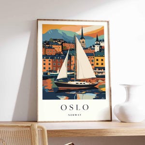 Oslo Poster, Norwegen Druck, Oslo Wandkunst, Oslo Stadt Karte Dekor, Minimalistisches Oslo Plakat, Skandinavische Skyline Druck, Oslo Reisewandkunst