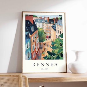 Rennes Poster, Rennes Travel Print, French Travel Poster, French Gift, European City Print, Rennes Art, Rennes Gift, France Travel Poster
