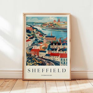 Sheffield Travel Poster: Steel City Yorkshire Art Print