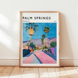 Palm Springs Poster, California Travel Print, Desert Wall Art, Mid-Century Modern Decor, Palm Springs Travel Gift, California Travel Art