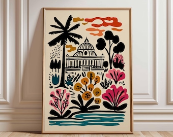 Regents Park London Travel Poster: British Nature Art Print