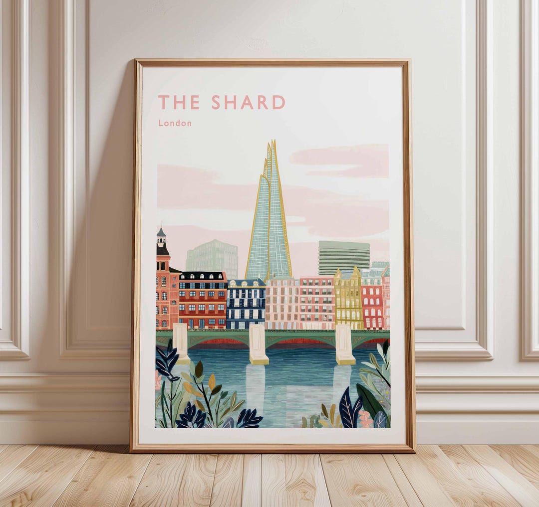 Shards Layout Poster Shard Poster, London Travel Poster, Shard Wall Art, London Skyline ...