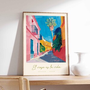Seville Poster, Spain Travel Print, Retro Travel Wall Art, Travel Wall Decor, Vintage Travel Gift, Classic Travel Poster