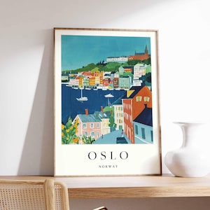 Oslo Poster, Norwegen Druck, Oslo Wandkunst, Oslo Stadt Karte Dekor, Minimalistisches Oslo Plakat, Skandinavische Skyline Druck, Oslo Reisewandkunst