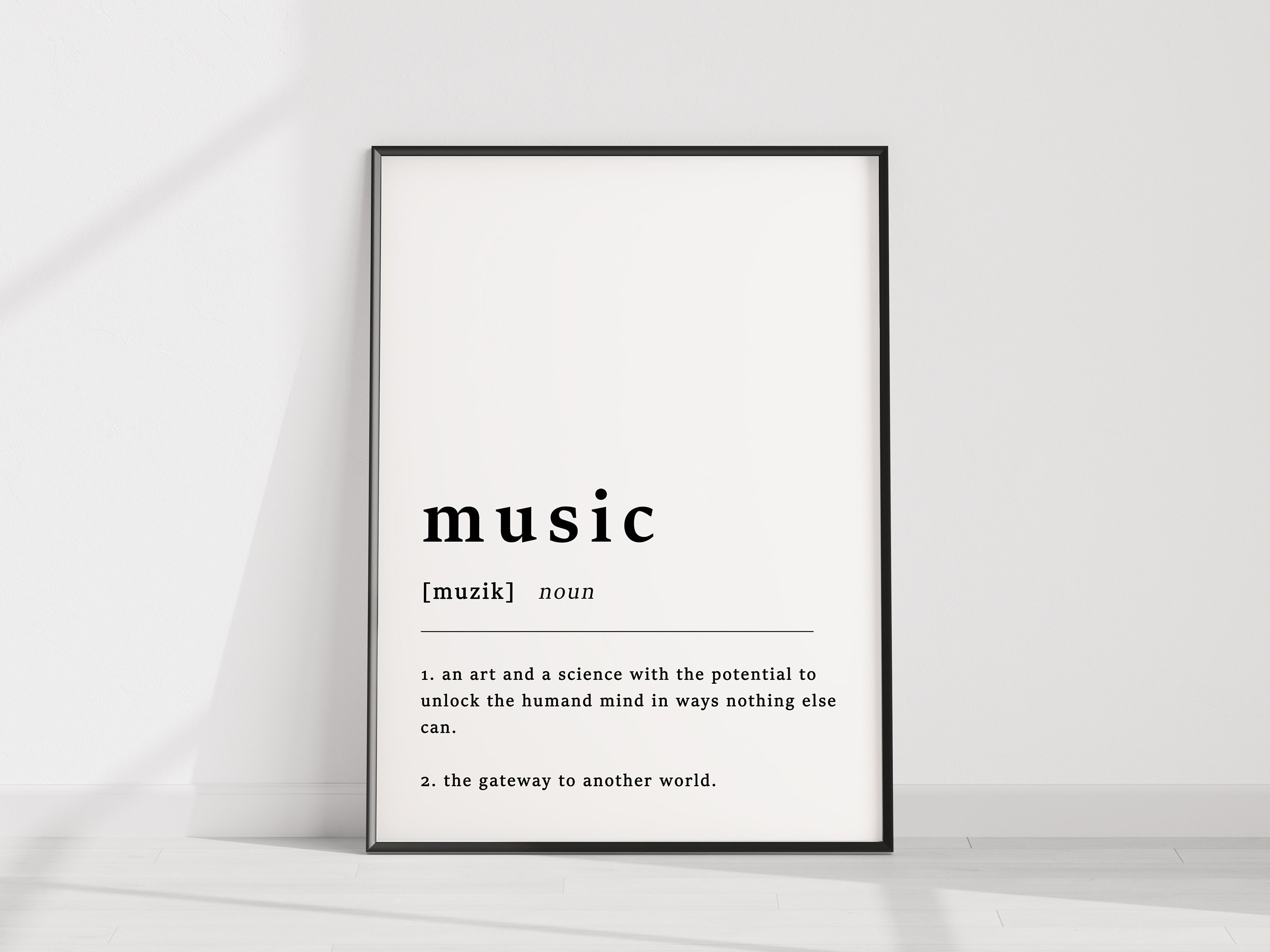 Definition Of Music Quote Poster Print Music Print Home Art Etsy