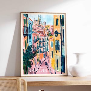 Barcelona Poster, Spain Poster, Barcelona Print, Spanish Wall Art, Barcelona Wall Art, Spain Print, Barcelona Decor, Travel Poster