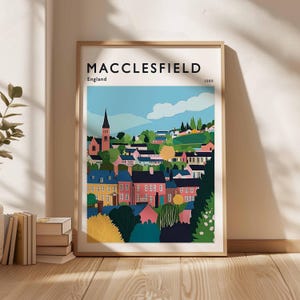 Macclesfield Poster, Macclesfield UK Print, Macclesfield Wall Art, Macclesfield Travel Poster, Macclesfield City Print, Cheshire Poster