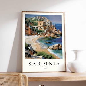 Sardinia Poster, Italy Poster, Sardinia Wall Art, Italian Print, Sardinia Print, Sardinia Decor, Italy Wall Art, Mediterranean Print