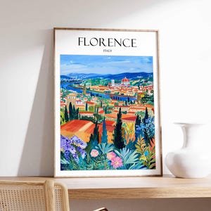 Florence Poster, Florence Travel Print, Italy Wall Art, Italian Travel Print, Tropical Decor, City Print, Florence Travel Poster