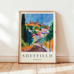 Sheffield Travel Poster: Steel City Yorkshire Art Print