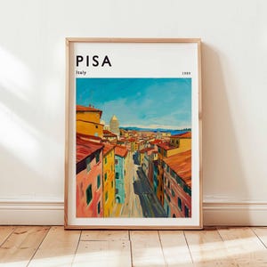 Pisa Poster, Italy Travel Print, European Wall Art, Leaning Tower Decor, Pisa Travel Gift, Cityscape Print, Italy Travel Art