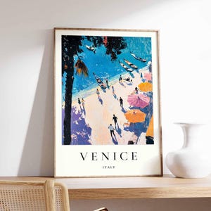 Venice Poster, Italy Travel Print, Grand Canal Print, Cityscape Wall Decor, Rialto Bridge View, Venetian City Wall Art, Italy Travel Gift
