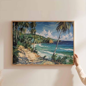 Dominican Republic Poster, Caribbean Travel Print, Island Wall Art, Tropical Beach Decor, Dominican Republic Travel Art, Caribbean Poster