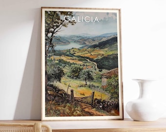 Galicia Landscape Poster: Coastal Spain Wall Art