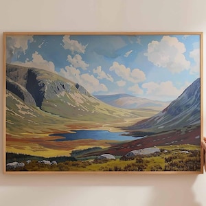 Cairngorms National Park Poster, Scotland Travel Print, Scottish Highlands Wall Art, Mountain Landscape Decor, UK Park Art, Nature Print