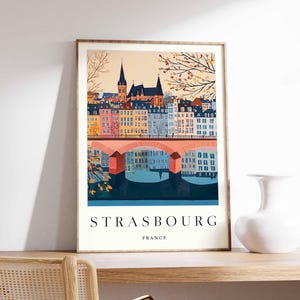 Strasbourg Poster, France Travel Print, French Decor, Europe Travel Poster, European Wall Art, Strasbourg Gift, Strasbourg Travel Poster