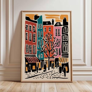 Brick Lane Poster, London Travel Poster, Brick Lane Wall Art, East London Print, UK City Poster, Street Market Art, British Culture Decor