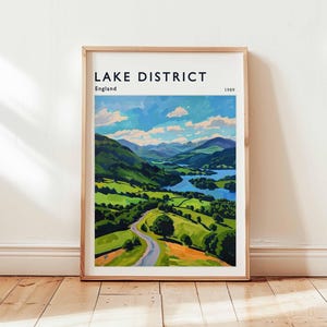 Lake Distrikt Poster, England Reise-Druck, UK Wandkunst, Nationalpark Dekor, Seenplatte Reise Geschenk, Landschaft Druck, England Reise-Kunst