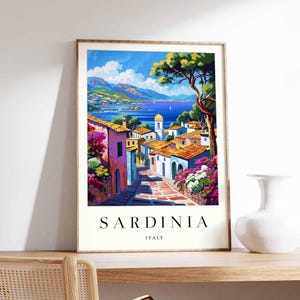Sardinia Poster, Italy Poster, Sardinia Wall Art, Italian Print, Sardinia Print, Sardinia Decor, Italy Wall Art, Mediterranean Print