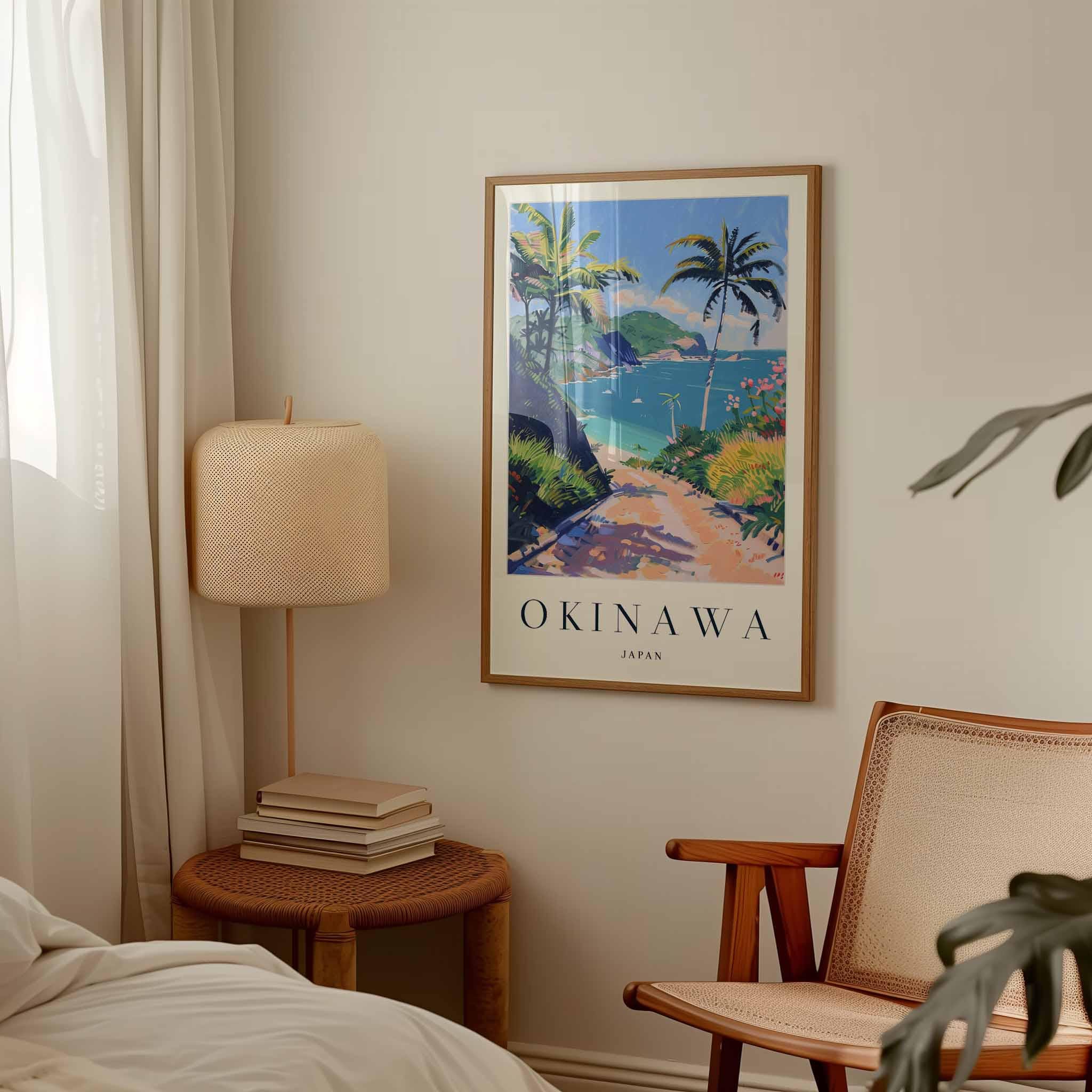 Okinawa Japan Travel Poster: Ryukyu Islands Tropical Beach Art - Etsy