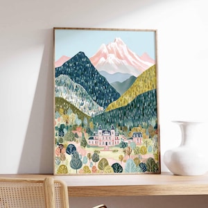 Norway Poster, Fjord Travel Print, Northern Lights Art, Oslo Bergen Decor, Scandinavian Landscape, Nordic Home Gift