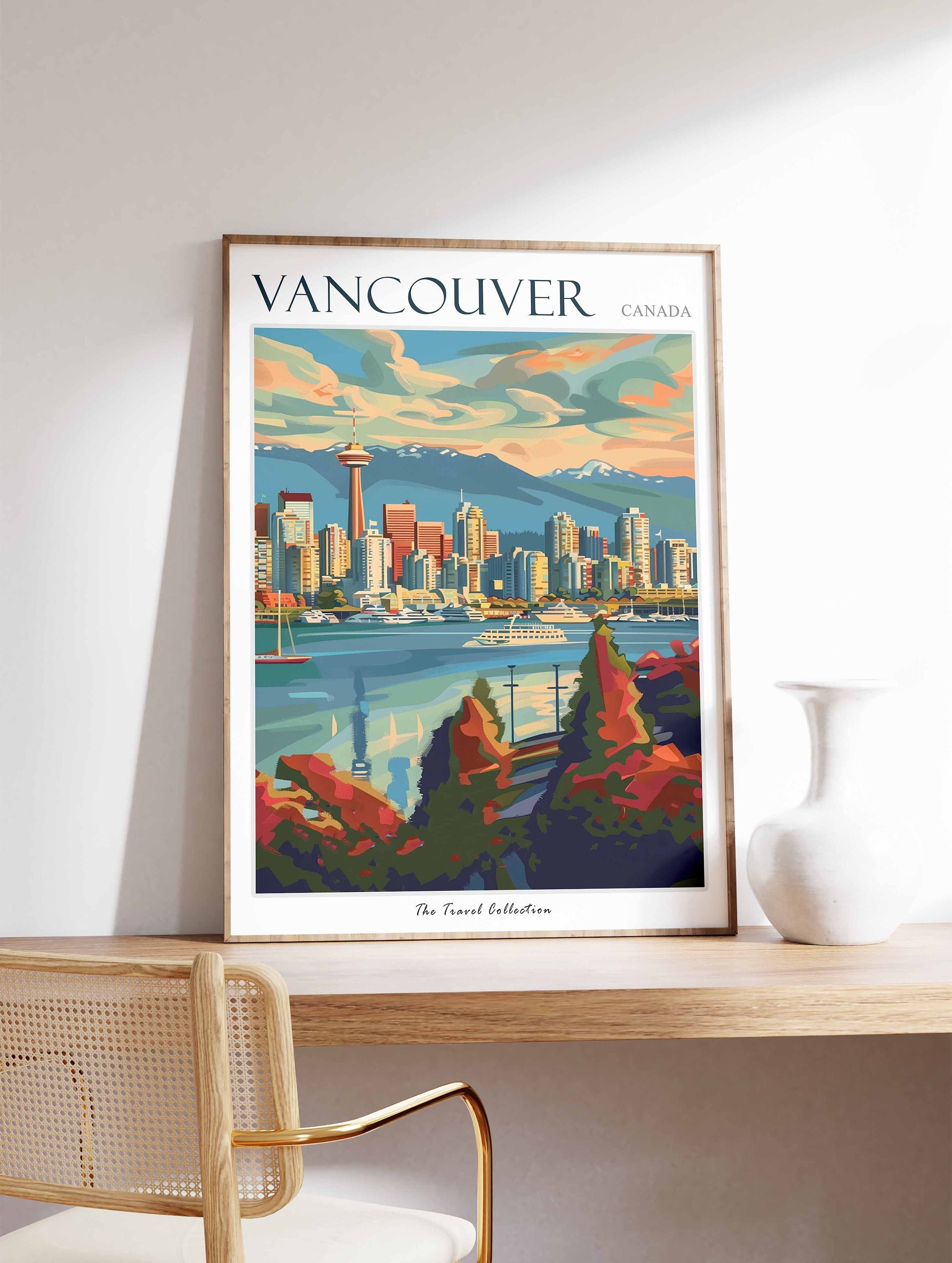 Vancouver Travel Poster: Canada City Wall Art - Etsy Canada