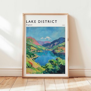 Lake Distrikt Poster, England Reise-Druck, UK Wandkunst, Nationalpark Dekor, Seenplatte Reise Geschenk, Landschaft Druck, England Reise-Kunst