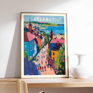 Belfast Poster, Northern Ireland Poster, Belfast Print, Belfast Wall Art, Northern Ireland Print, Belfast Decor, Belfast City Print