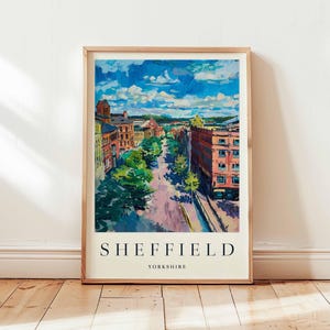 Sheffield Travel Poster: Steel City Yorkshire Art Print