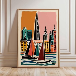 Shard Poster, London Travel Poster, Shard Wall Art, London Skyline Print, UK Landmark Poster, British Architecture Art, Modern London Decor