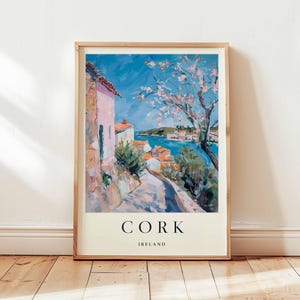 Cork Poster, Ireland Travel Print, Irish City Wall Art, Travel Decor, European Travel Gift, Cork Wall Art, Ireland Travel Art