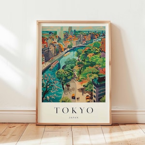 Tokyo Poster, Japan Travel Print, Asia Wall Art, Cityscape Decor, Tokyo Travel Gift, Neon City Print, Asia Travel Poster, Japan Travel Art