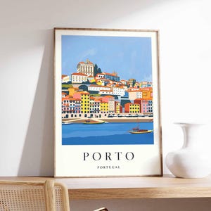 Porto poster, Portugal print, Porto wall art, Porto map decor, minimalist city poster, modern Porto prints, Portugal travel art