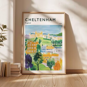 Cheltenham Poster, England Travel Print, British Decor, United Kingdom Travel Poster, Cheltenham Gift, Cheltenham Travel Poster