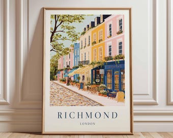 Richmond Park Poster: London Travel Print, British Nature Art