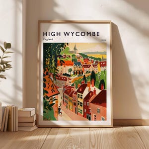High Wycombe Poster, England Print, UK Wall Art, High Wycombe Travel Poster, British Town Print, High Wycombe Wall Decor, Modern City Poster