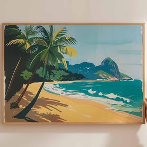 Brazil Poster, South America Travel Print, Brazilian Wall Art, Latin America Decor, Brazil Landscape Print, Brazil Tropical Art Decor