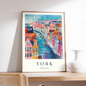 York Poster, England Travel Print, UK City Wall Art, North Yorkshire Decor, York Minster Print, York Travel Poster, UK Travel Art