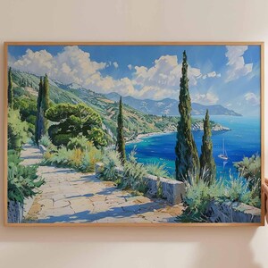 Corfu Poster, Greece Travel Print, Greek Island Wall Art, Ionian Sea Decor, Corfu Travel Art, Corfu Wall Art, Mediterranean Beach Print